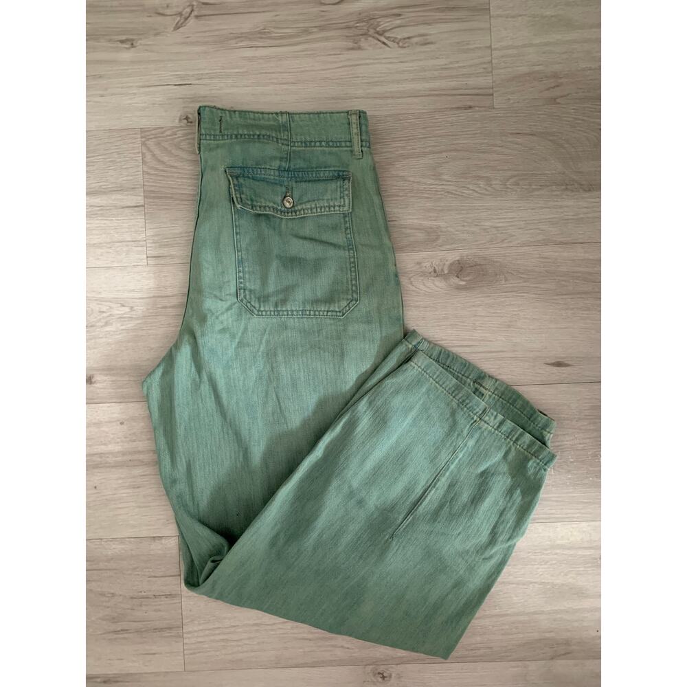 Free People Blue Flare Wide Leg Pants Size 29 - Picture 3 of 5